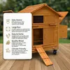 Mucola Hühnerstall inkl. 2 Nestboxen und Rampe Rollbar Produktbild-Vorschau 10