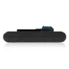 Side view of a black battery pack with a blue button on top. Podgląd zdjęcia produktu