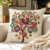 Designer Kissenhülle Eulen-Baum 45x45 cm, Jacquard Produktbild-Vorschau 6