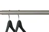 Two black hangers on a silver rod. Produktbild-Vorschau
