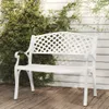 vidaXL Zahradní lavice 102 cm z litého hliníku, bílá Náhled obrázku produktu 1