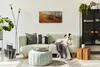 Küche Wohnzimmer Wand Leinwand Uhr 60x30 Gemälde Wald Bäume Produktbild-Vorschau 4