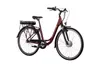 A studio shot of a burgundy electric bicycle against a white background. Produktbild-Vorschau