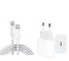 A white USB-C charging cable and a white power adapter are shown against a white background. Produktbild-Vorschau