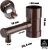Sifone per acqua piovana KADAX con valvola 90 mm marrone Anteprima dell’immagine prodotto 2