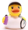 Badeente Radrennfahrer weiß Vinyl 8 cm Produktbild-Vorschau 3