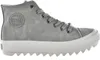 A single gray high-top sneaker with a white platform sole. Náhľad obrázku produktu