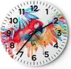 Wanduhr - Rund - Glasuhr - Natur Malerei Papagei Kinder - Produktbild-Vorschau 1