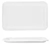 6x Čisté papírové talíře z porcelánu 19,5x12,8cm bílé Náhled obrázku produktu 4