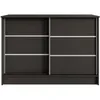 BEAUTYSOFA Kommode MIRELA 120 cm Schwarz/Schwarz, Sideboard Produktbild-Vorschau 4