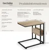 A product information graphic showing dimensions and technical data for a side table. Produktbild-Vorschau