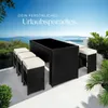 tectake® Aluminium Rattan Barset Ibiza wetterfest und Produktbild-Vorschau 10