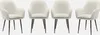 sweeek - 4er Set Bouclé Sessel mit Metallbeinen - Produktbild-Vorschau 1