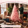 QEENTOE Kunstkerstboom, 180 cm, kerstboom van roze PVC, Productafbeelding-voorbeeld 7