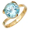 JOBO Damen Ring 585 Gold Gelbgold 1 Blautopas Goldring Produktbild-Vorschau 2