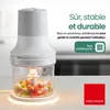 Emerio hachoir 260 W – 500 ml – 2 vitesses – bol en Voir les images du produit 3