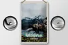 Blechschild Reise 12x18cm Hallstättersee Berge Schiff Boot Produktbild-Vorschau 2