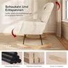 Fauteuil à bascule UnboxG avec repose-pieds, couleur beige. Voir les images du produit 10