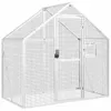 vidaXL Voliere Silbern 179x100x185 cm Aluminium Produktbild-Vorschau 1