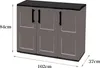 Dmora Armadio da Esterno Aranka 37x102x84h cm Grigio, 3 Anteprima dell’immagine prodotto 3