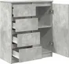 vidaXL Sideboard mit Schubladen Betongrau 71x35x84 cm Produktbild-Vorschau 5