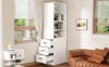 Schmales Bücherregal 180cm, seitliche Schubladen, Produktbild-Vorschau 12