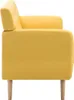 vidaXL Divano 3 posti in tessuto 172x70x82 cm giallo Anteprima dell’immagine prodotto 4