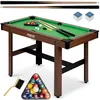 Billardtisch 122 x 61 x 76 cm NS-807 dunkelbraun Produktbild-Vorschau 6