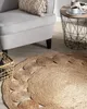 BELIANI Dywan beżowy jutowy okrągły ø 120 cm styl boho Podgląd zdjęcia produktu 2