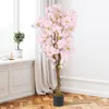 COSTWAY 2er Set Kunstbaum mit Blüten 150cm, Kunstpflanze im Produktbild-Vorschau 2