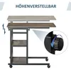 HOMCOM Beistelltisch Couchtisch mit Rollen höhenverstellbar Produktbild-Vorschau 6