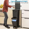 COSTWAY Poubelle 3 compartiments, 32L Poubelle avec bac, Voir les images du produit 6