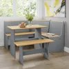 Eckbankgruppe Marija Landhausstil Kiefernholz Grau 151x118 Produktbild-Vorschau 2