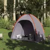 vidaXL Tenda laterale grigio e arancione impermeabile Anteprima dell’immagine prodotto 3