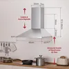 LEVIVO A+++ cofano aspirante 60cm ricircolo e scarico Anteprima dell’immagine prodotto 5