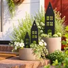 UNUS Deko Gartendeko Gartenstecker Häuser aus Metall im 3er Produktbild-Vorschau 2