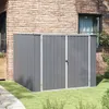 vidaXL Gerätehaus Grau 195x198x159 cm Verzinkter Stahl Produktbild-Vorschau 2