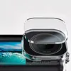 A close-up view of a waterproof case for a DJI Osmo Action camera, showing the lens area and part of the camera screen. Produktbild-Vorschau