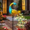 Lampada Solare A Forma Di Pavone – Decorazione Da Giardino Anteprima dell’immagine prodotto 8