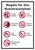Schild Regeln Kunstrasenplatz hochkant A5 (148x210mm) Produktbild-Vorschau 1