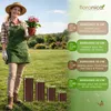 Floranica Bordure de Jardin en bois 40 x 200 cm Brun foncé Voir les images du produit 2