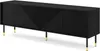 TV Schrank WOODY BLACK 4D 180 cm SCHWARZ MATT - gefräster Produktbild-Vorschau 1