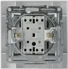 Close-up view of the back of a white electrical switch with visible wiring terminals and product specifications. Produktbild-Vorschau
