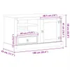 vidaXL TV-Schrank Corona 100x45x58 cm Massivholz Kiefer Produktbild-Vorschau 8