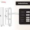 Diagrams and measurements of a door handle. Produktbild-Vorschau