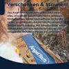 A child is holding a product package with a tablet inside, with festive decorations in the background. Produktbild-Vorschau