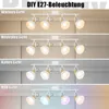 ZMH reflektor sufitowy vintage biała lampa sufitowa 4 Podgląd zdjęcia produktu 6