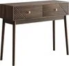 Schreibtisch Walnuss 100x35x80 cm Century Modern Produktbild-Vorschau 2