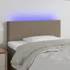 vidaXL LED Kopfteil Taupe 80x5x78/88 cm Stoff - LED Produktbild-Vorschau 2