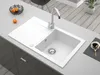 Granitspüle - Spülbecken - Küchenspüle - Weiß - 78 x 47 cm Produktbild-Vorschau 3